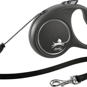Flexi BLACK DESIGN Seil M 5 Meter schwarz Roll-Leine für Hunde Saisonangebot